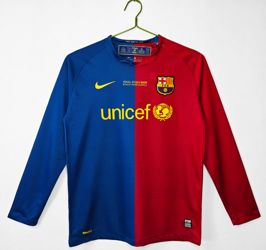 2008/2009 Barcelona Home Long Sleeve Jersey