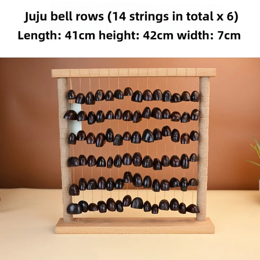 Handmade Juju Black Fruit Seed Shell Bar Wind Chime