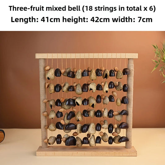 Handmade Mixed Black Fruit Seed Shell Bar Wind Chime