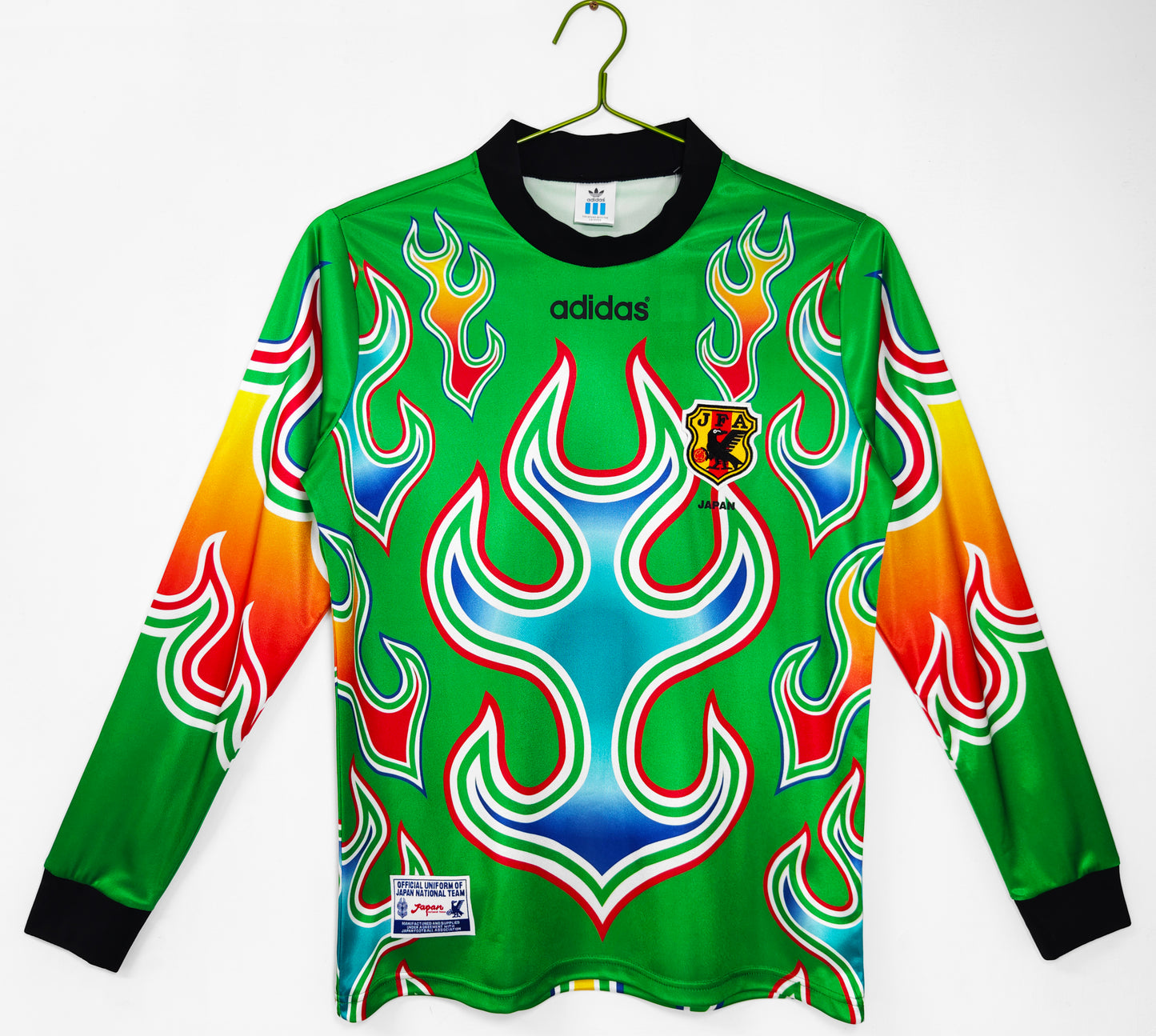 1998 Japan Goalkeeper Flame Green Long Sleeve Jersey