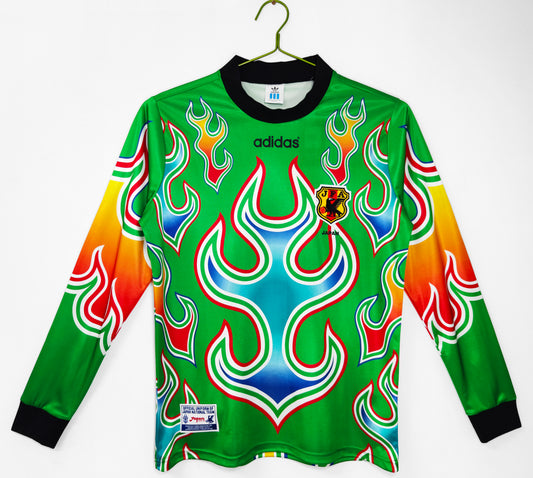 1998 Japan Goalkeeper Flame Green Long Sleeve Jersey